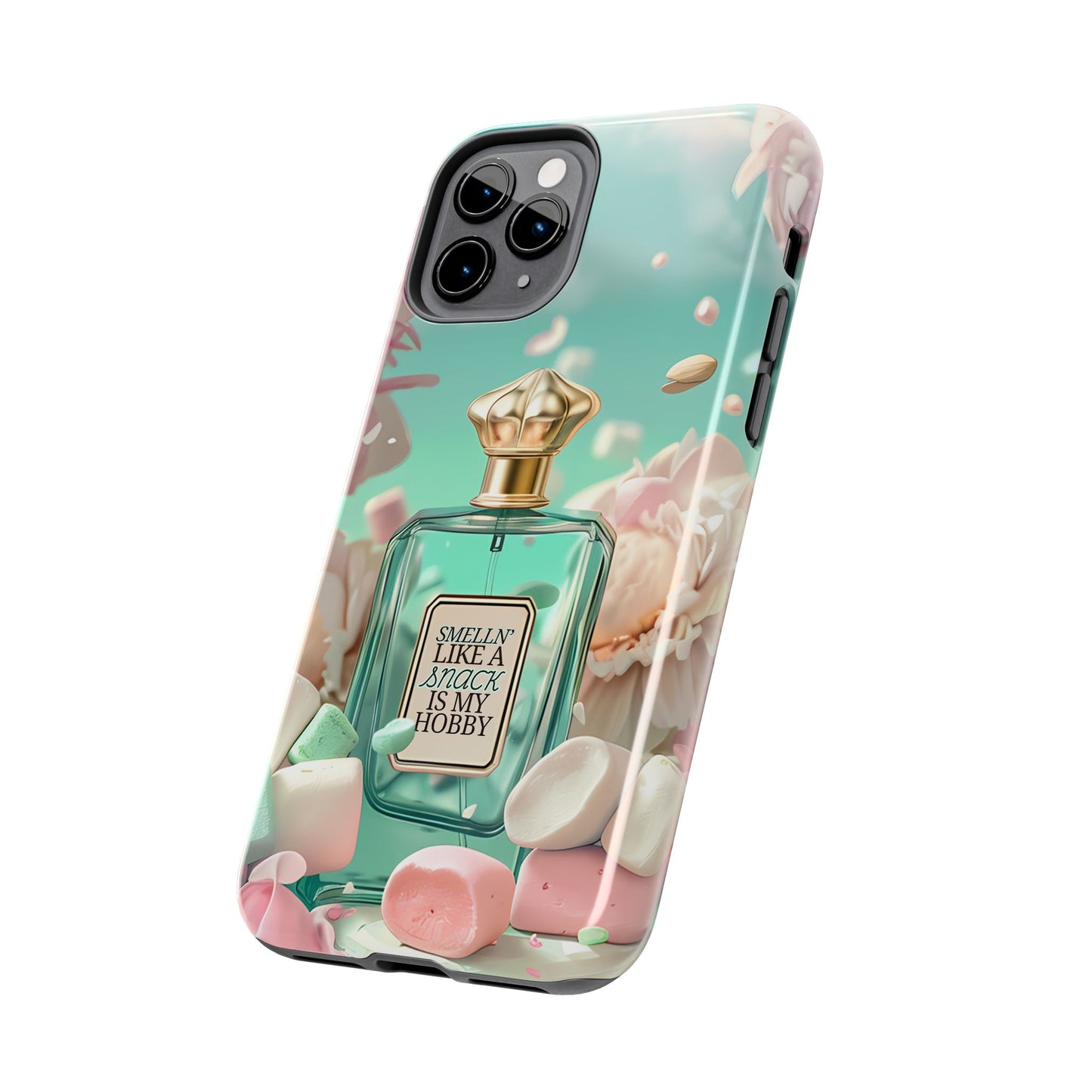 Perfume Marshmallow Phone Case iPhone Samsung "Smelln' Like A Snack Is My Hobby"