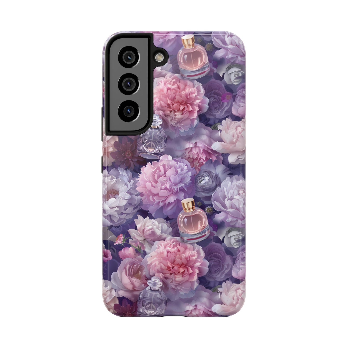 Vintage Floral Perfume Phone Case iPhone Samsung Purple Tough Case