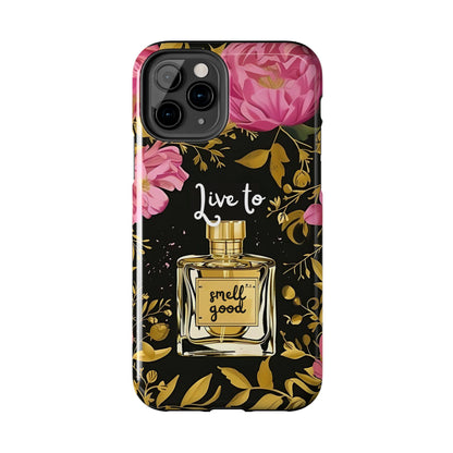 Vintage Perfume Phone Case iPhone Samsung "Live To Smell Good" Tough Case