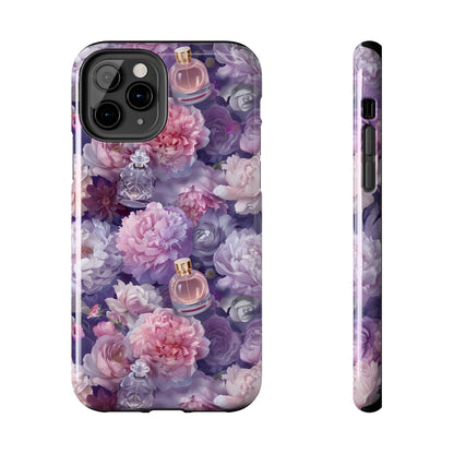 Vintage Floral Perfume Phone Case iPhone Samsung Purple Tough Case