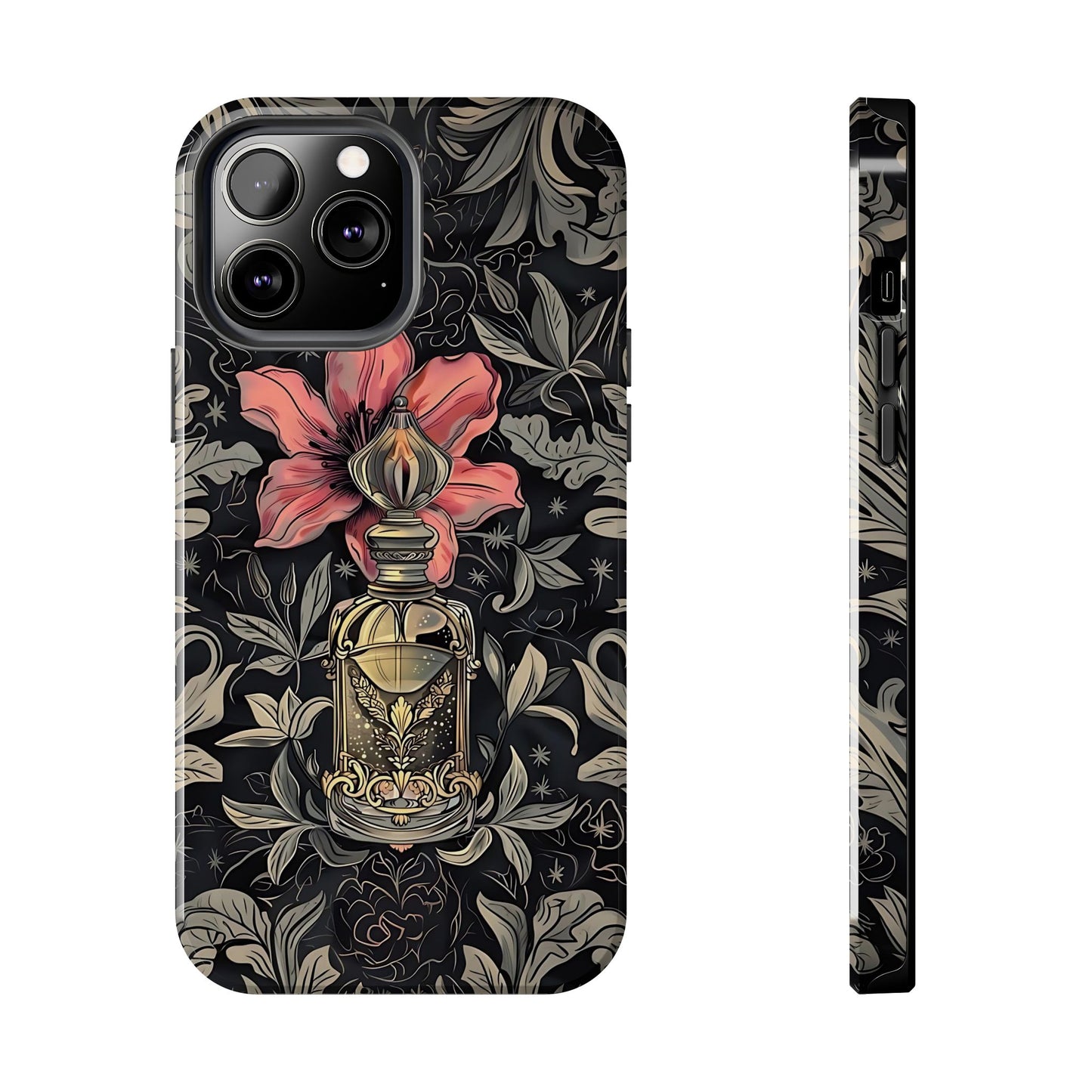 Vintage Black Gold Perfume Phone Case iPhone & Samsung Tough Case