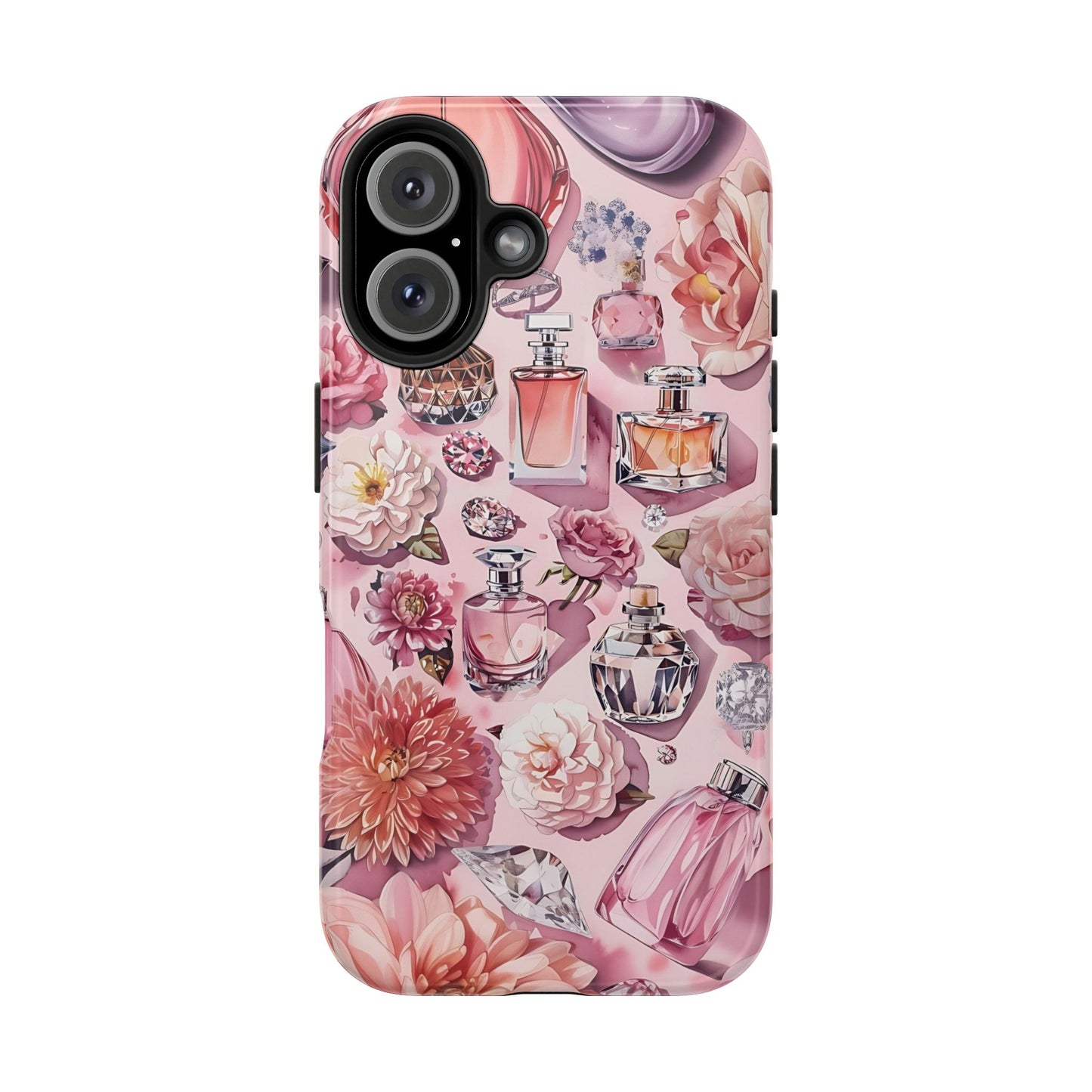 Floral Perfume Gemstone Phone Case iPhone Samsung