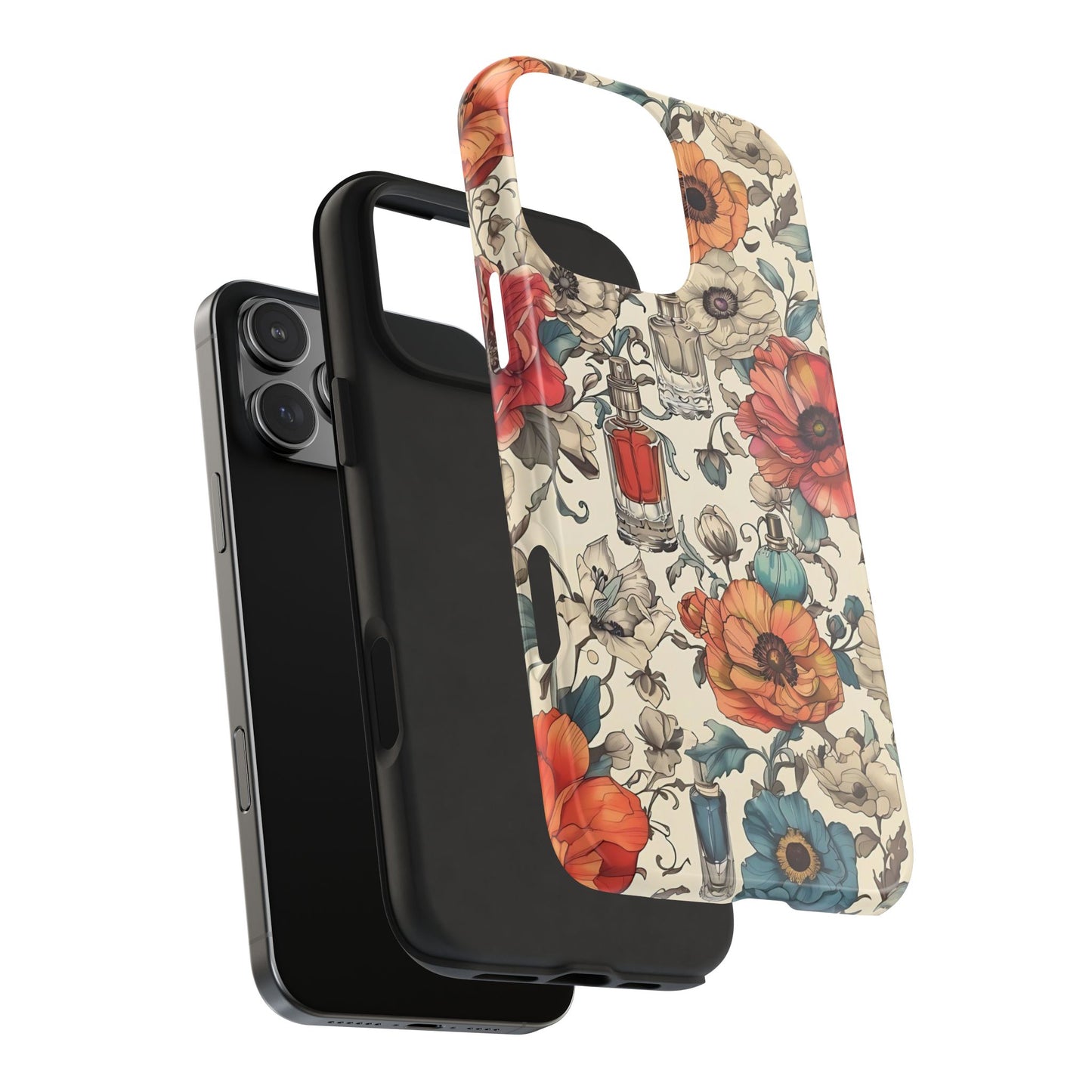 Vintage Perfume Flower Phone Case iPhone Samsung Tough Case