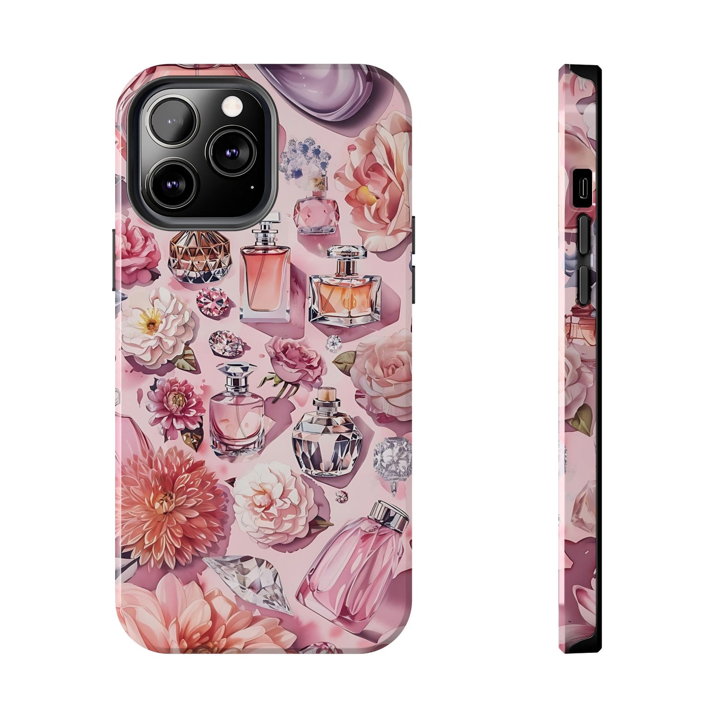 Floral Perfume Gemstone Phone Case iPhone Samsung