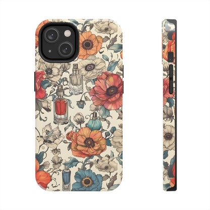 Vintage Perfume Flower Phone Case iPhone Samsung Tough Case