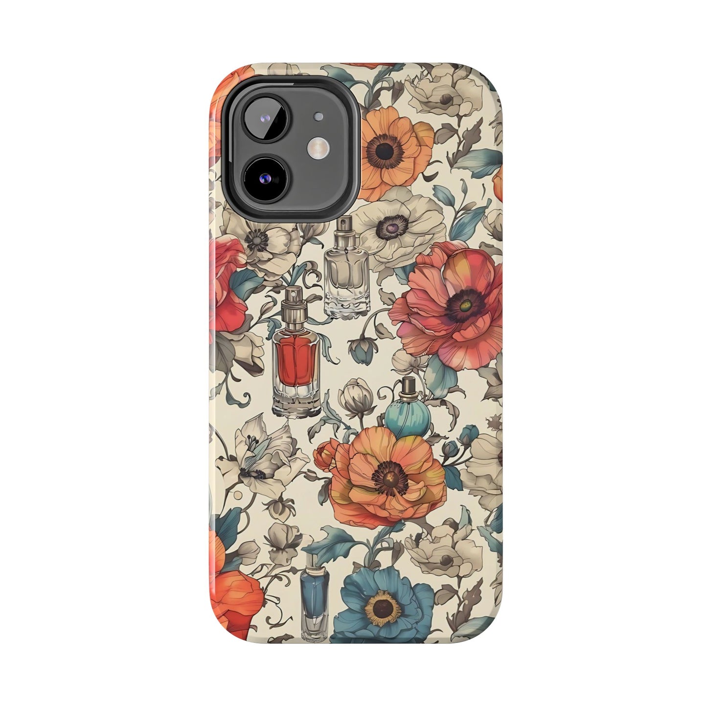 Vintage Perfume Flower Phone Case iPhone Samsung Tough Case