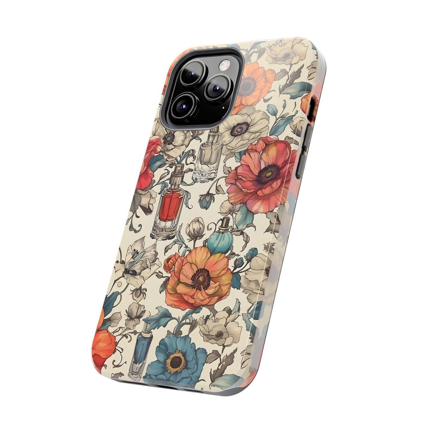 Vintage Perfume Flower Phone Case iPhone Samsung Tough Case