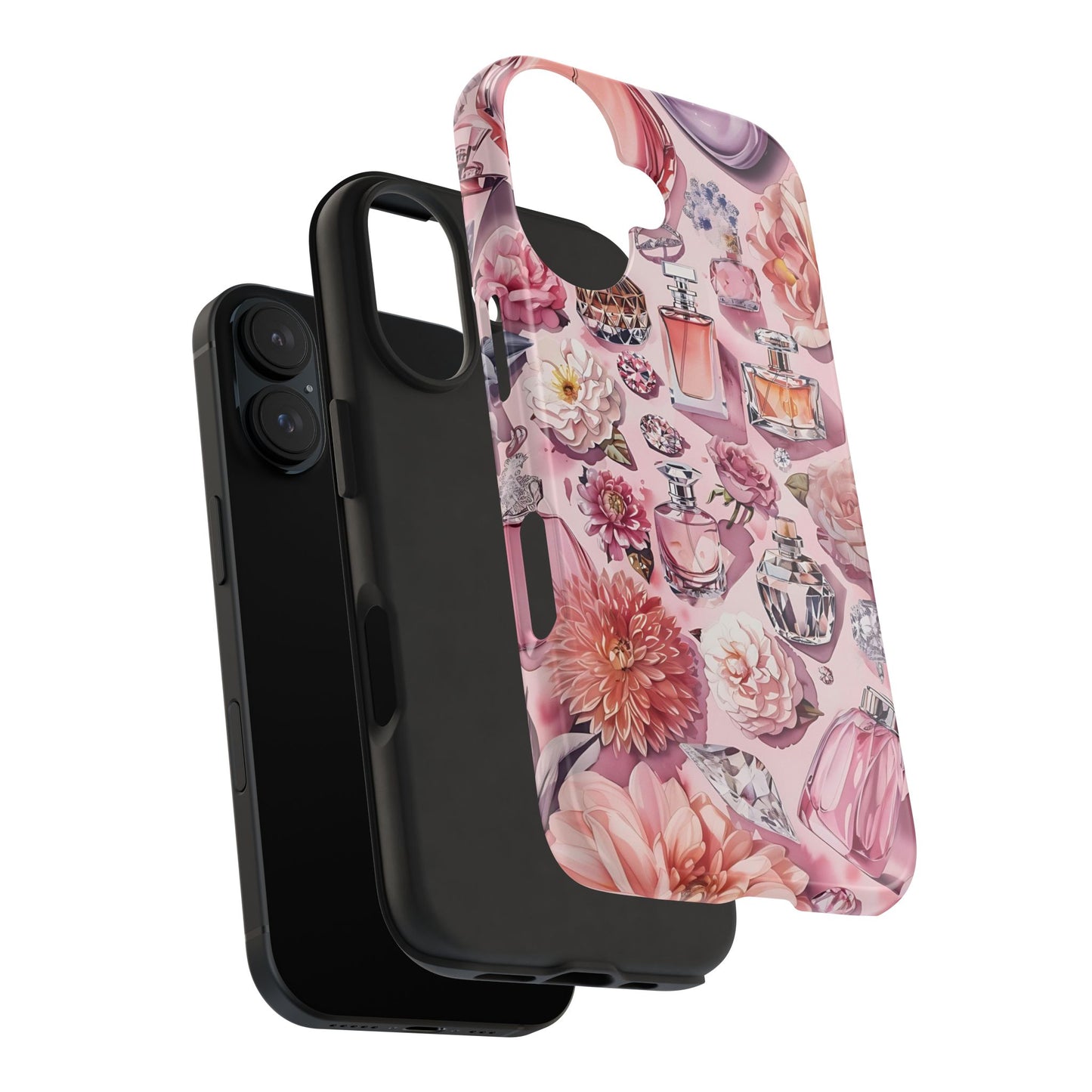 Floral Perfume Gemstone Phone Case iPhone Samsung