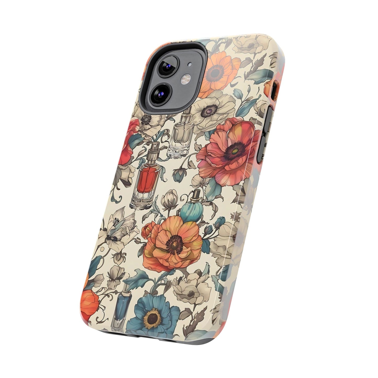 Vintage Perfume Flower Phone Case iPhone Samsung Tough Case