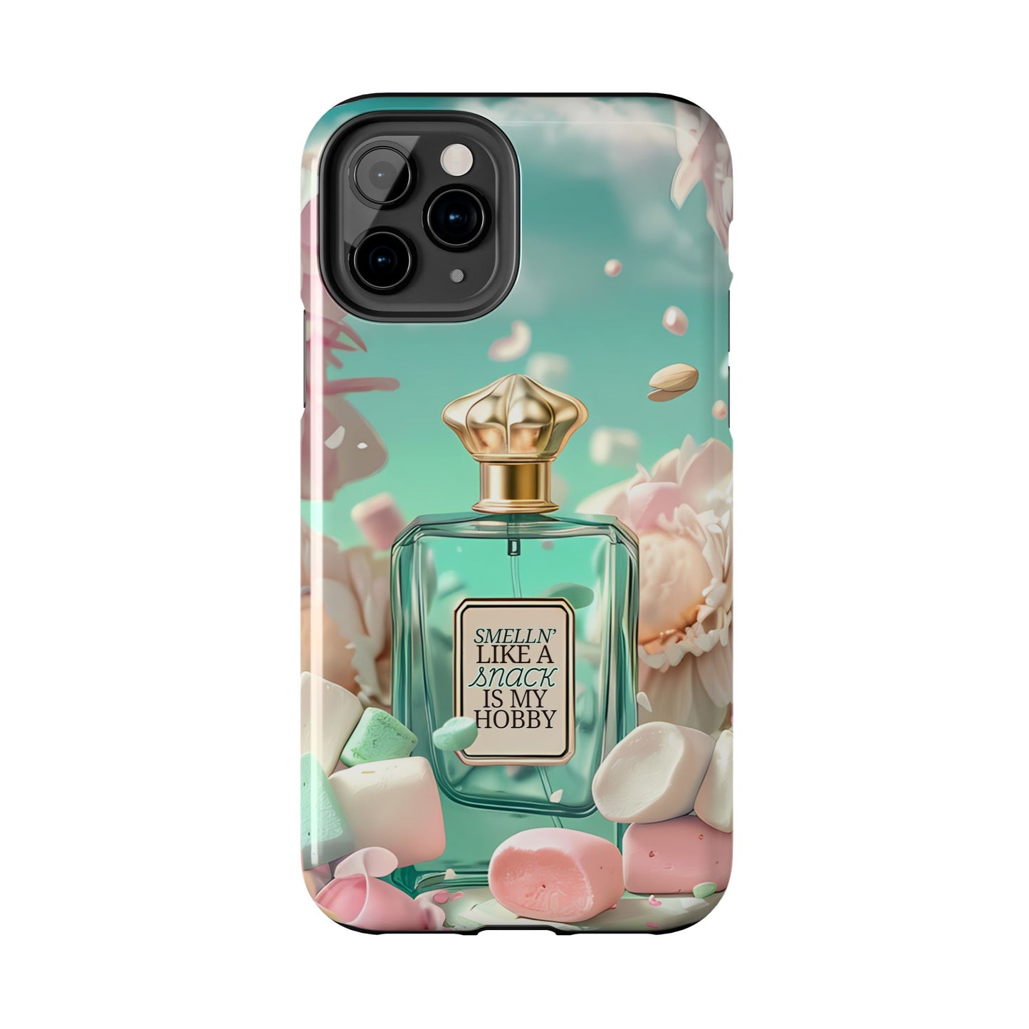 Perfume Marshmallow Phone Case iPhone Samsung "Smelln' Like A Snack Is My Hobby"