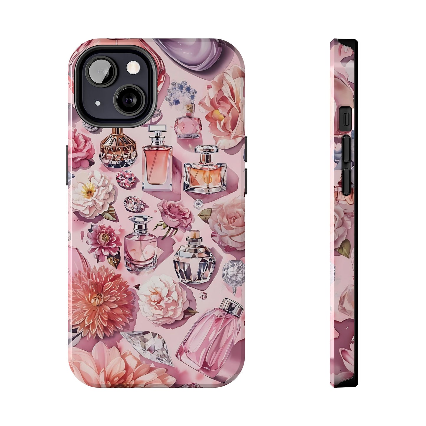 Floral Perfume Gemstone Phone Case iPhone Samsung