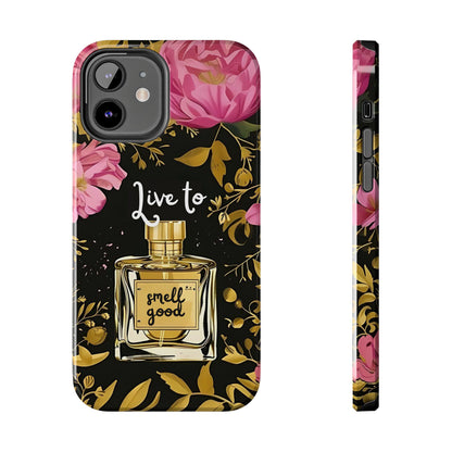 Vintage Perfume Phone Case iPhone Samsung "Live To Smell Good" Tough Case