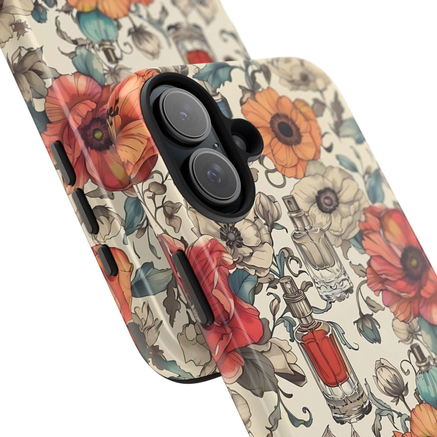 Vintage Perfume Flower Phone Case iPhone Samsung Tough Case