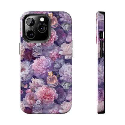 Vintage Floral Perfume Phone Case iPhone Samsung Purple Tough Case