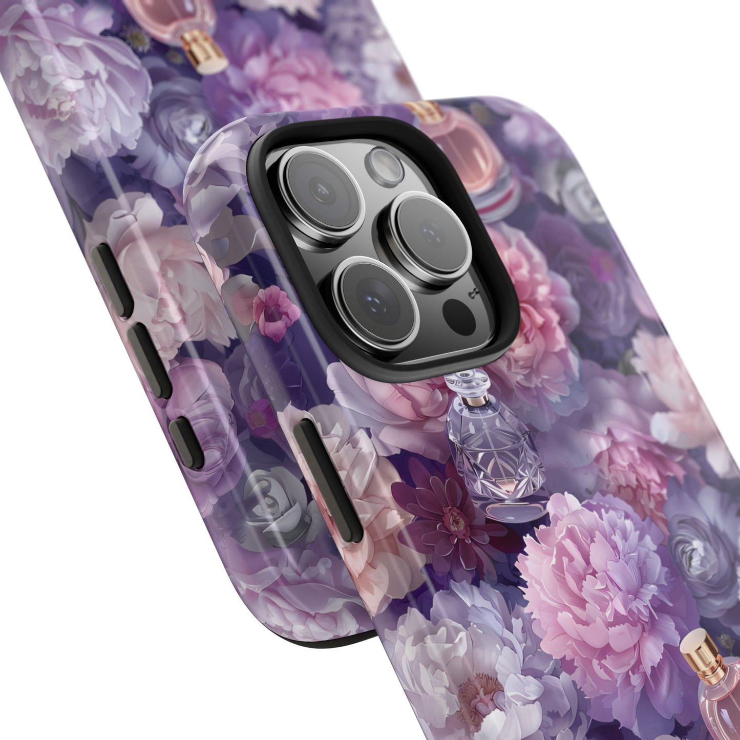 Vintage Floral Perfume Phone Case iPhone Samsung Purple Tough Case