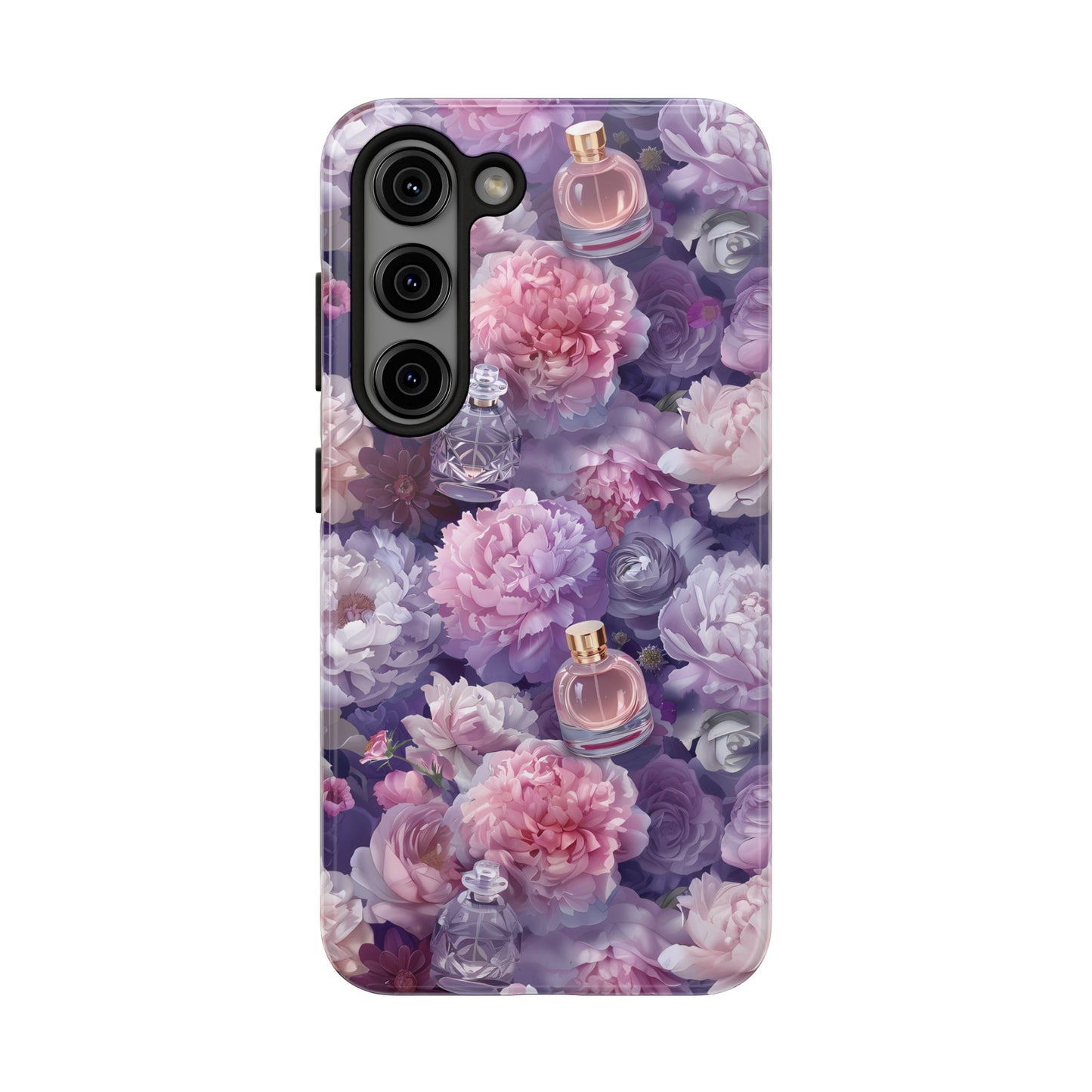 Vintage Floral Perfume Phone Case iPhone Samsung Purple Tough Case