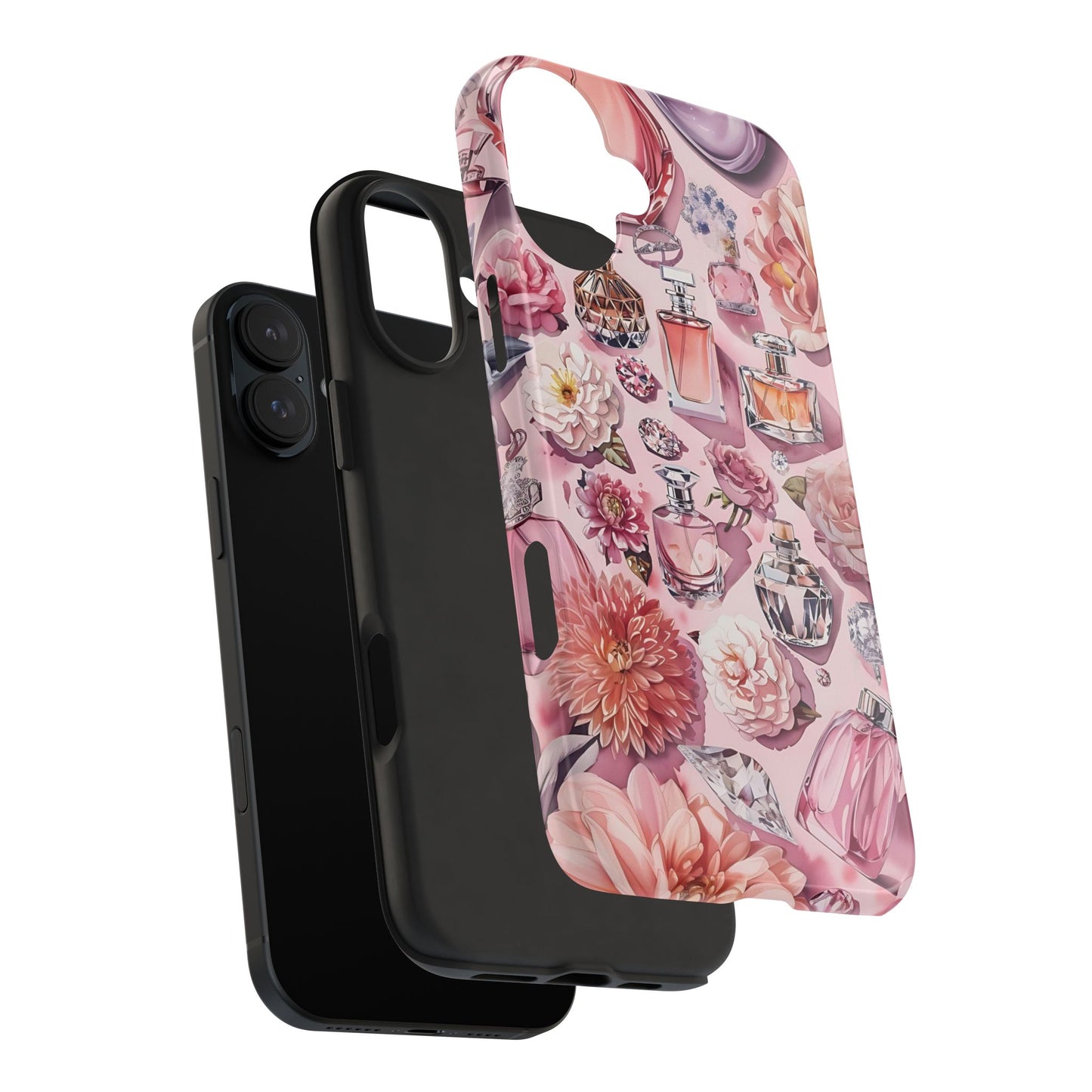 Floral Perfume Gemstone Phone Case iPhone Samsung