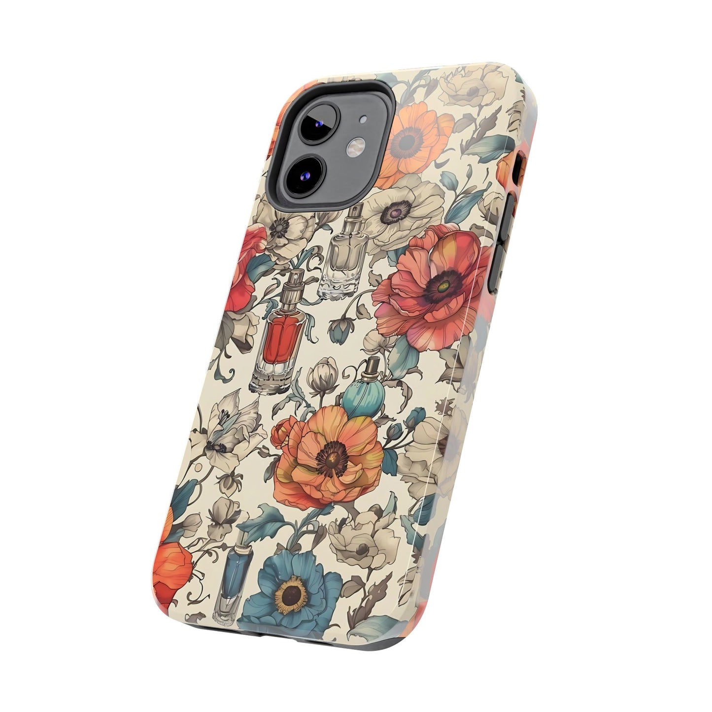 Vintage Perfume Flower Phone Case iPhone Samsung Tough Case