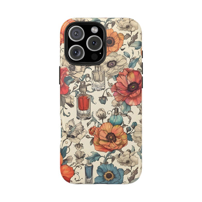 Vintage Perfume Flower Phone Case iPhone Samsung Tough Case