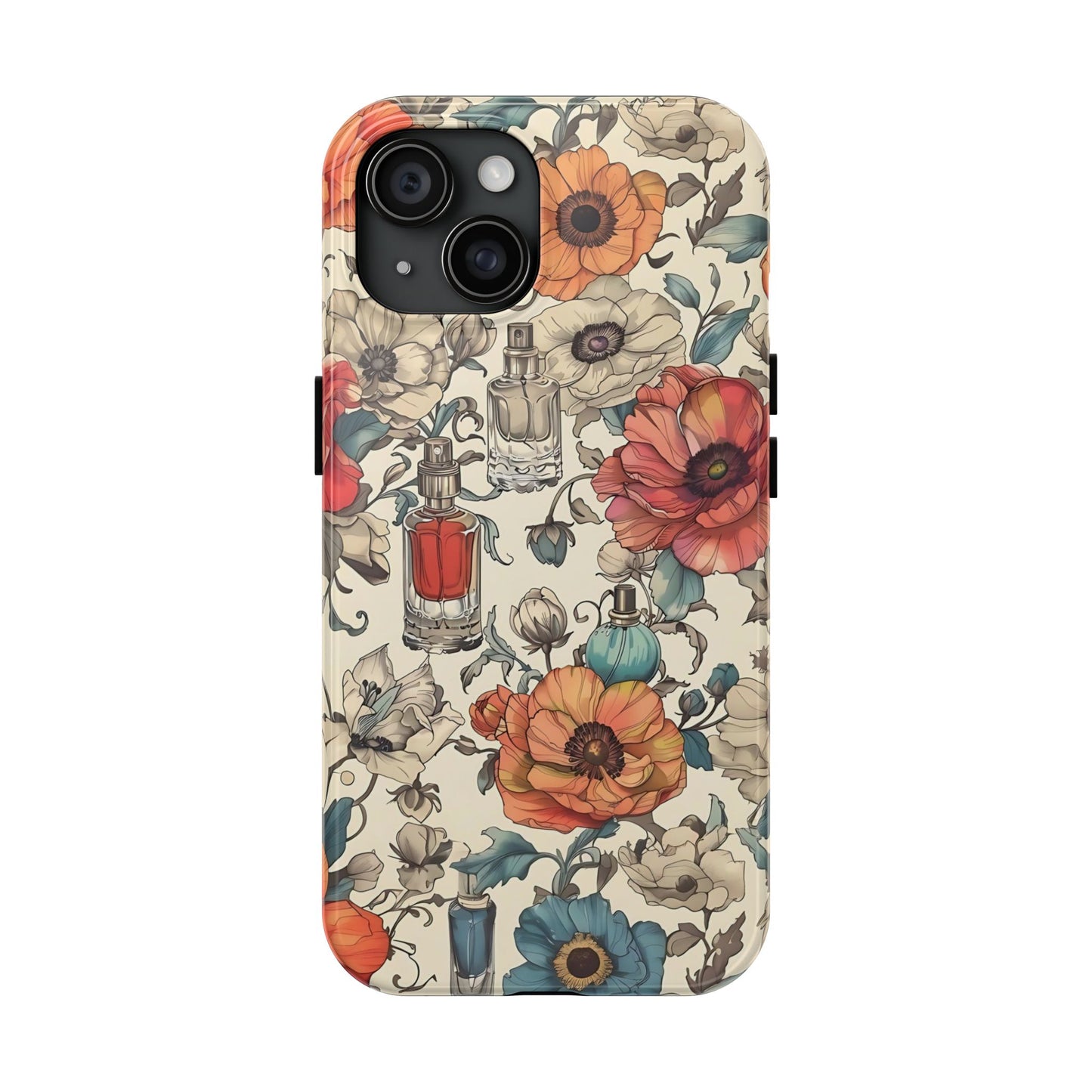 Vintage Perfume Flower Phone Case iPhone Samsung Tough Case