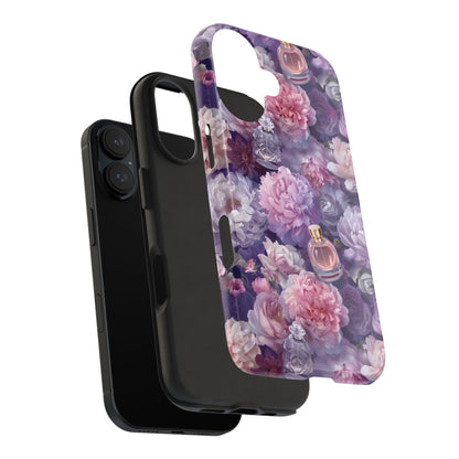 Vintage Floral Perfume Phone Case iPhone Samsung Purple Tough Case