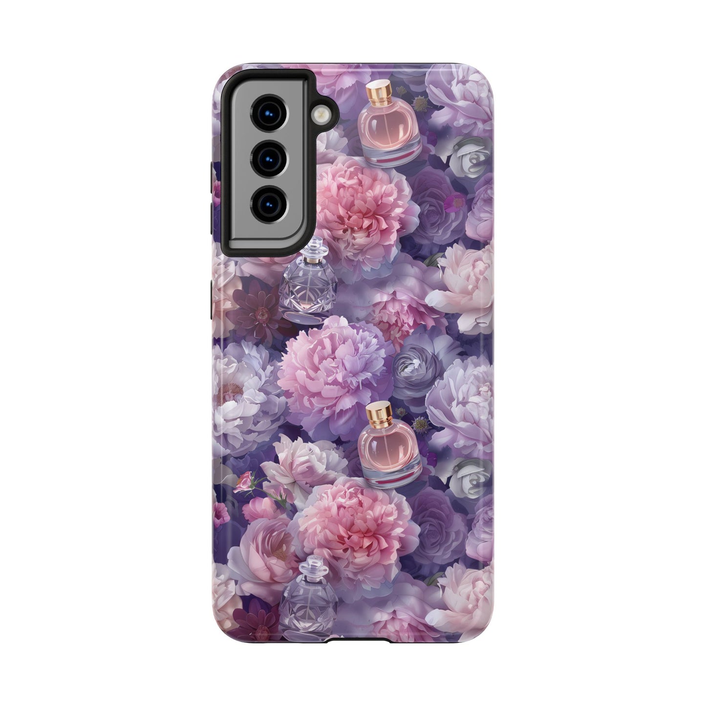 Vintage Floral Perfume Phone Case iPhone Samsung Purple Tough Case