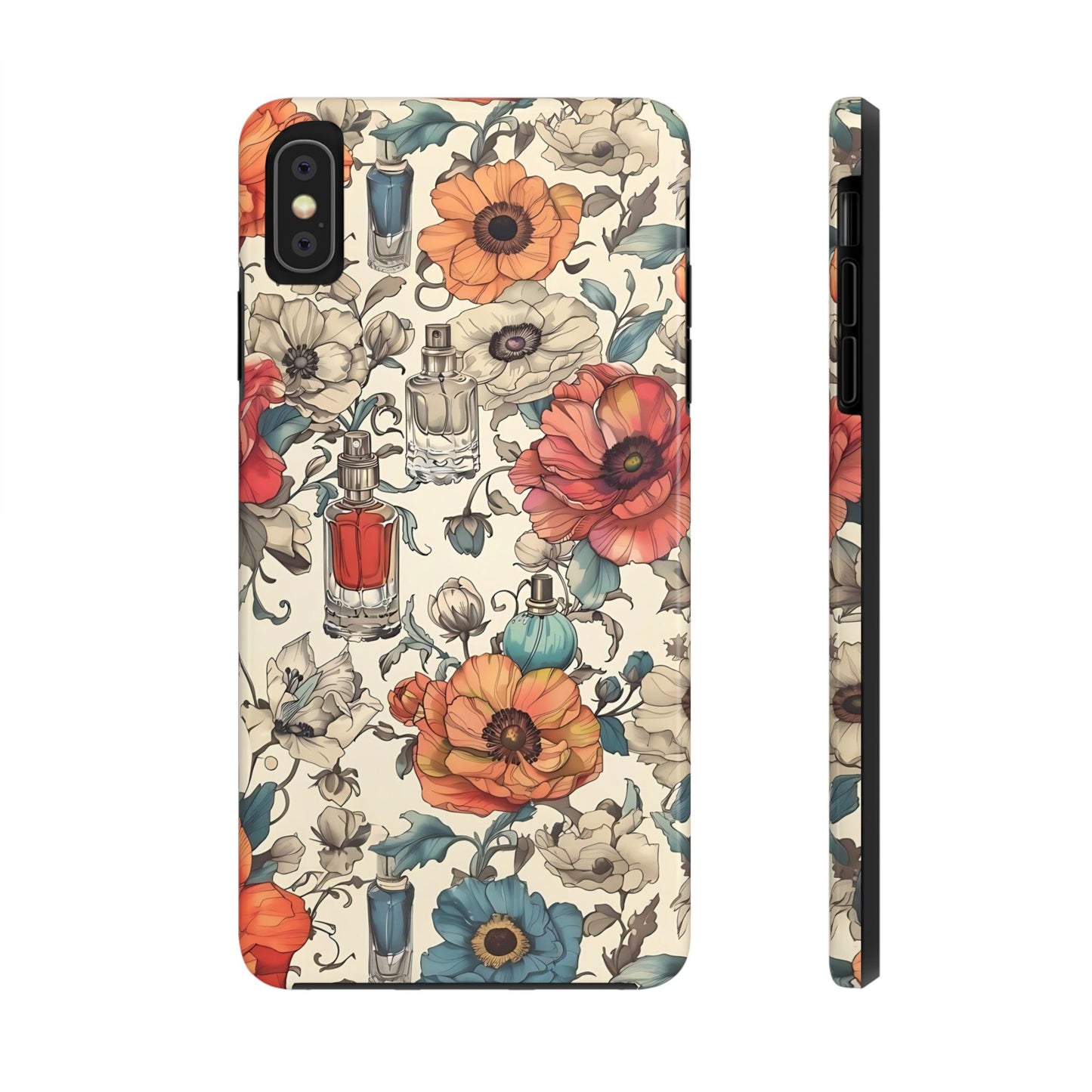 Vintage Perfume Flower Phone Case iPhone Samsung Tough Case