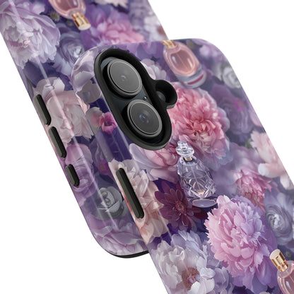 Vintage Floral Perfume Phone Case iPhone Samsung Purple Tough Case