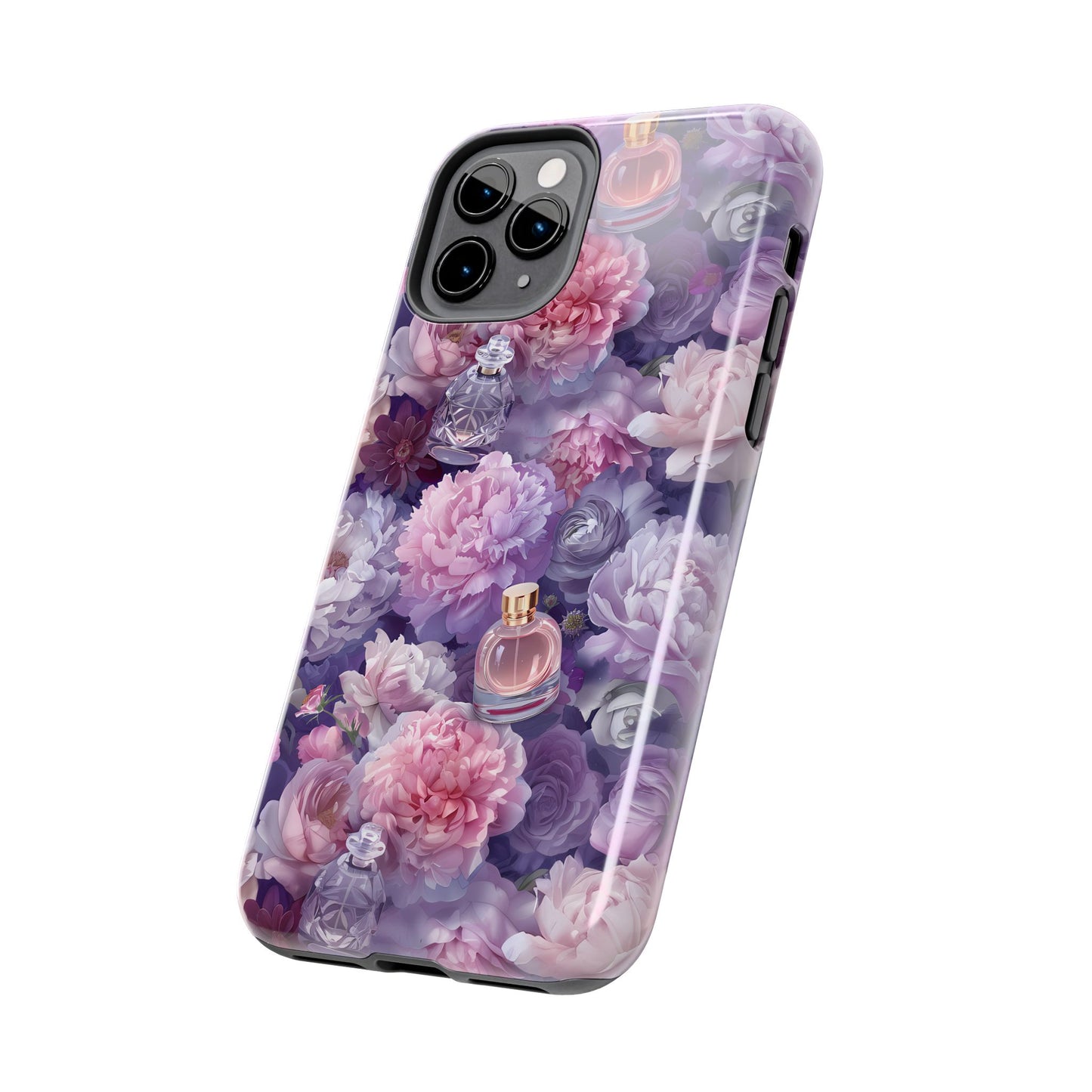 Vintage Floral Perfume Phone Case iPhone Samsung Purple Tough Case