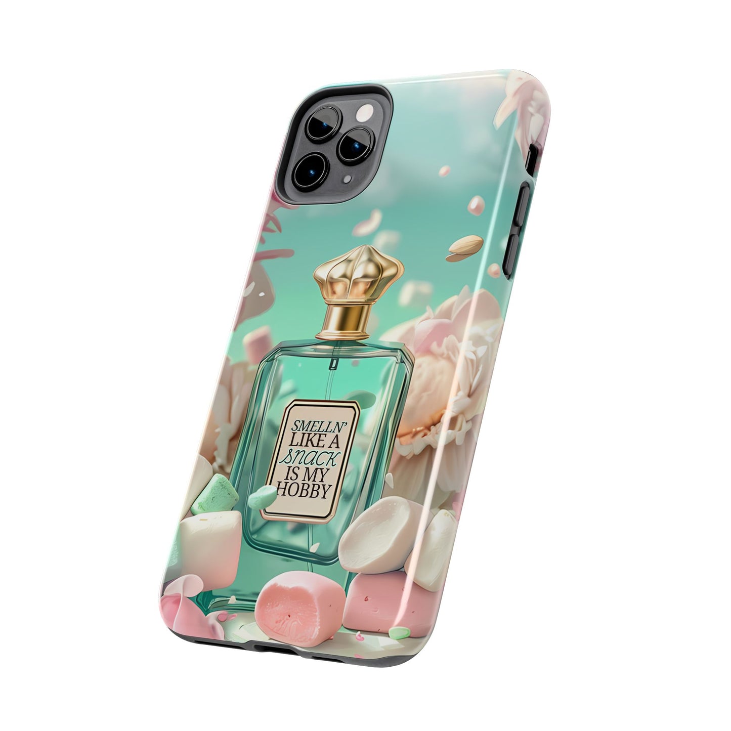 Perfume Marshmallow Phone Case iPhone Samsung "Smelln' Like A Snack Is My Hobby"