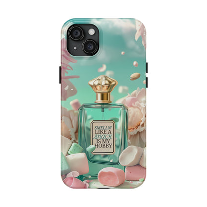 Perfume Marshmallow Phone Case iPhone Samsung "Smelln' Like A Snack Is My Hobby"