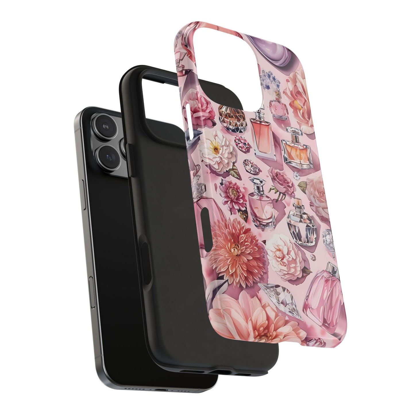 Floral Perfume Gemstone Phone Case iPhone Samsung