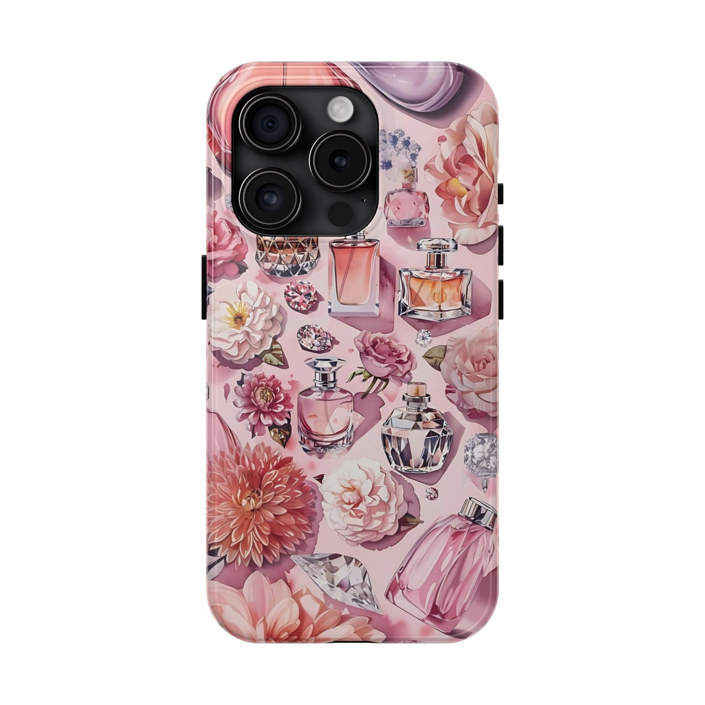 Floral Perfume Gemstone Phone Case iPhone Samsung