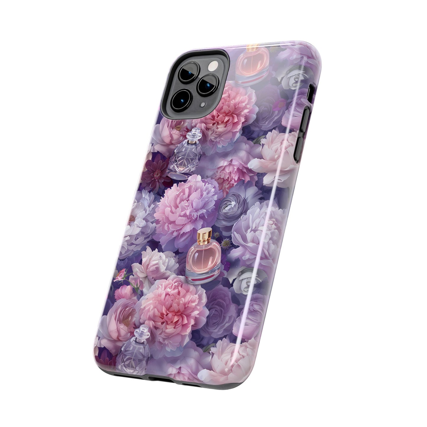 Vintage Floral Perfume Phone Case iPhone Samsung Purple Tough Case