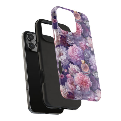 Vintage Floral Perfume Phone Case iPhone Samsung Purple Tough Case