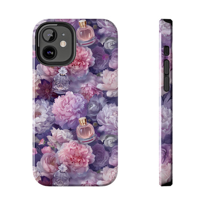 Vintage Floral Perfume Phone Case iPhone Samsung Purple Tough Case