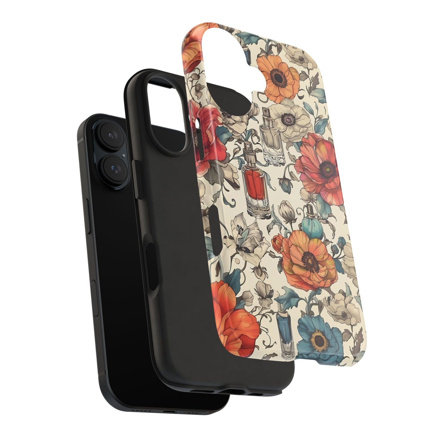 Vintage Perfume Flower Phone Case iPhone Samsung Tough Case