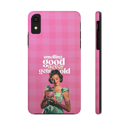 Smelling Good Never Gets Old - Pink Retro Perfume-Inspired Tough Phone Case