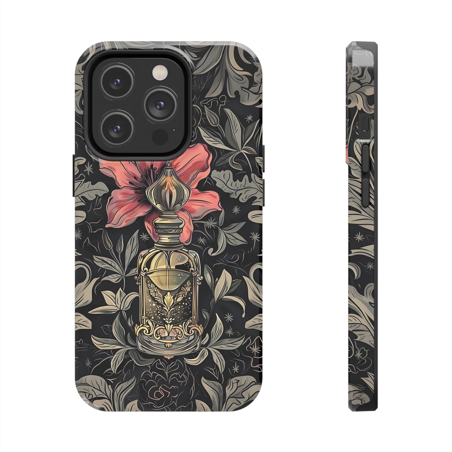 Vintage Black Gold Perfume Phone Case iPhone & Samsung Tough Case