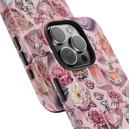 Floral Perfume Gemstone Phone Case iPhone Samsung