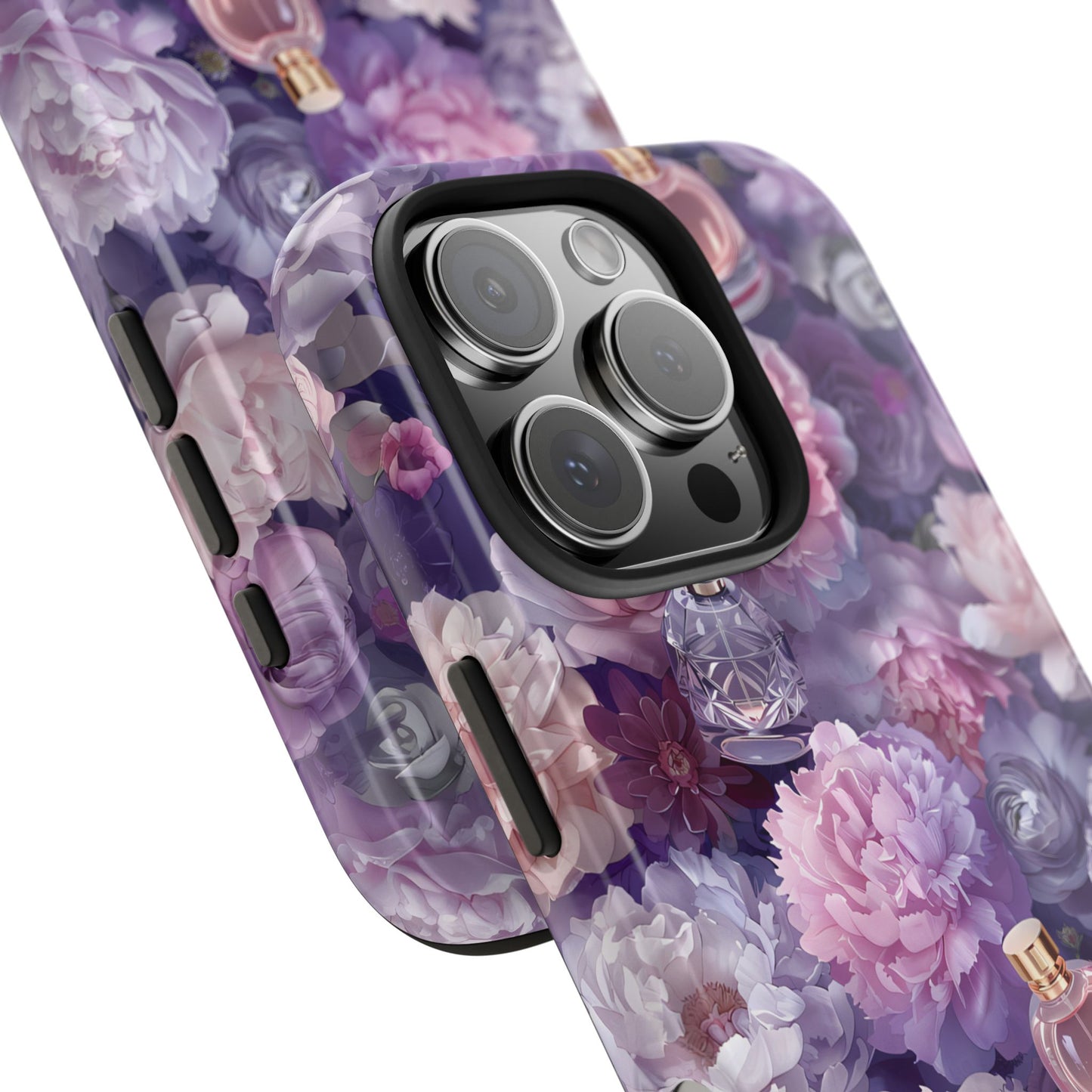 Vintage Floral Perfume Phone Case iPhone Samsung Purple Tough Case