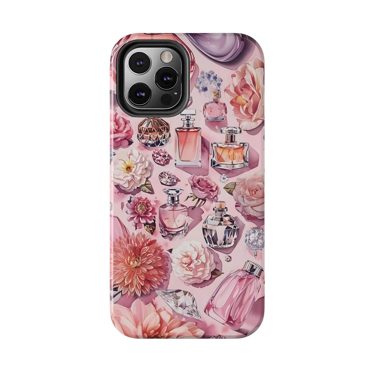 Floral Perfume Gemstone Phone Case iPhone Samsung