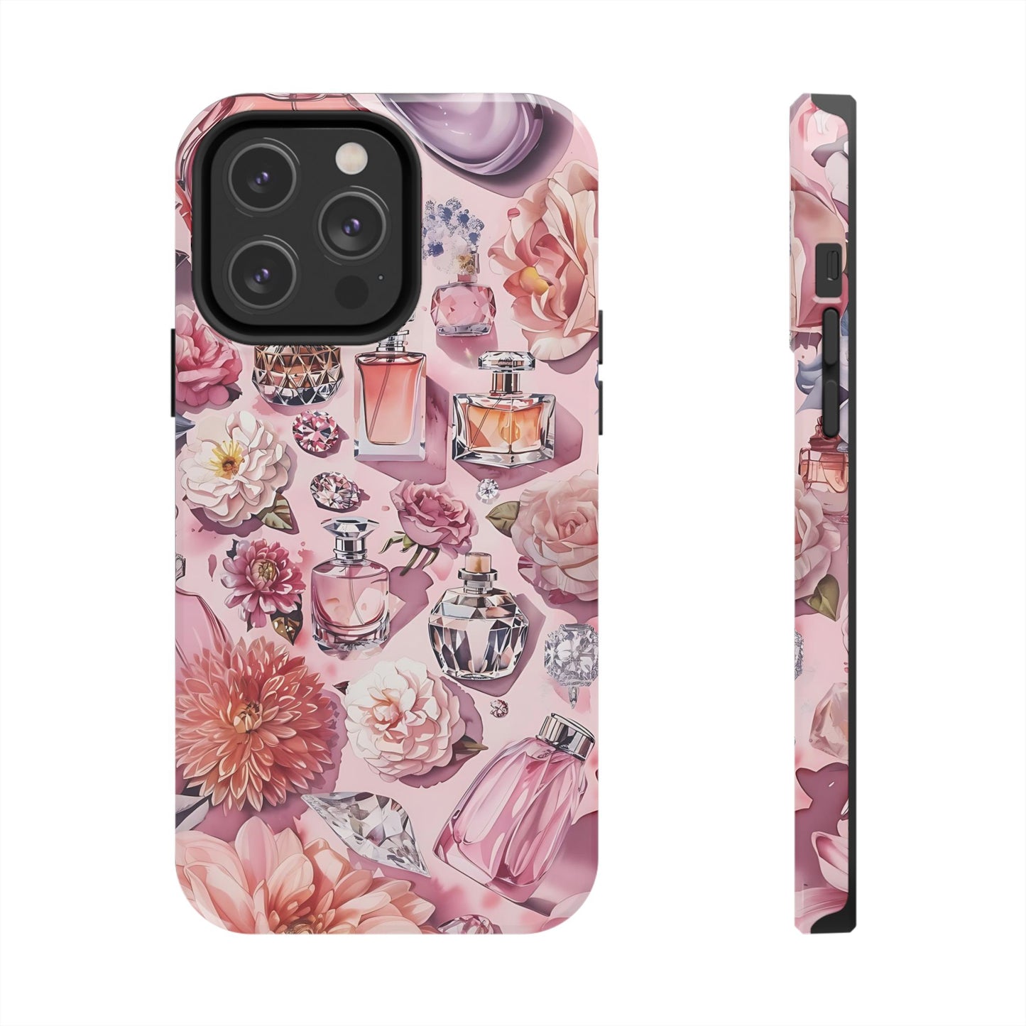 Floral Perfume Gemstone Phone Case iPhone Samsung