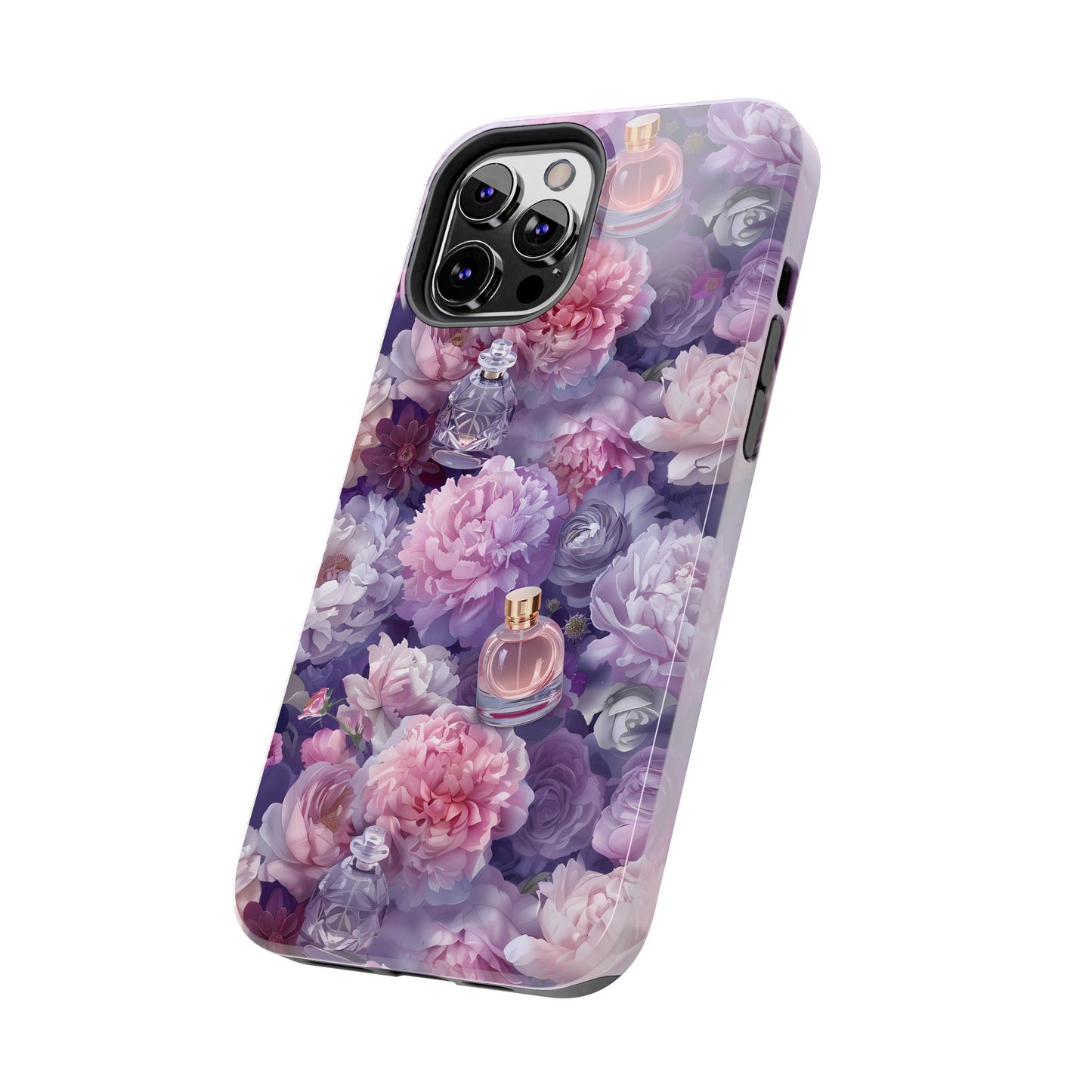 Vintage Floral Perfume Phone Case iPhone Samsung Purple Tough Case