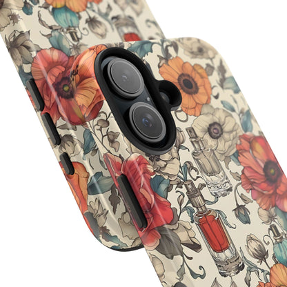 Vintage Perfume Flower Phone Case iPhone Samsung Tough Case