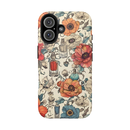 Vintage Perfume Flower Phone Case iPhone Samsung Tough Case