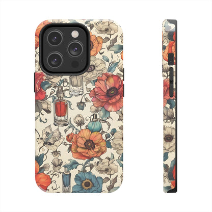 Vintage Perfume Flower Phone Case iPhone Samsung Tough Case