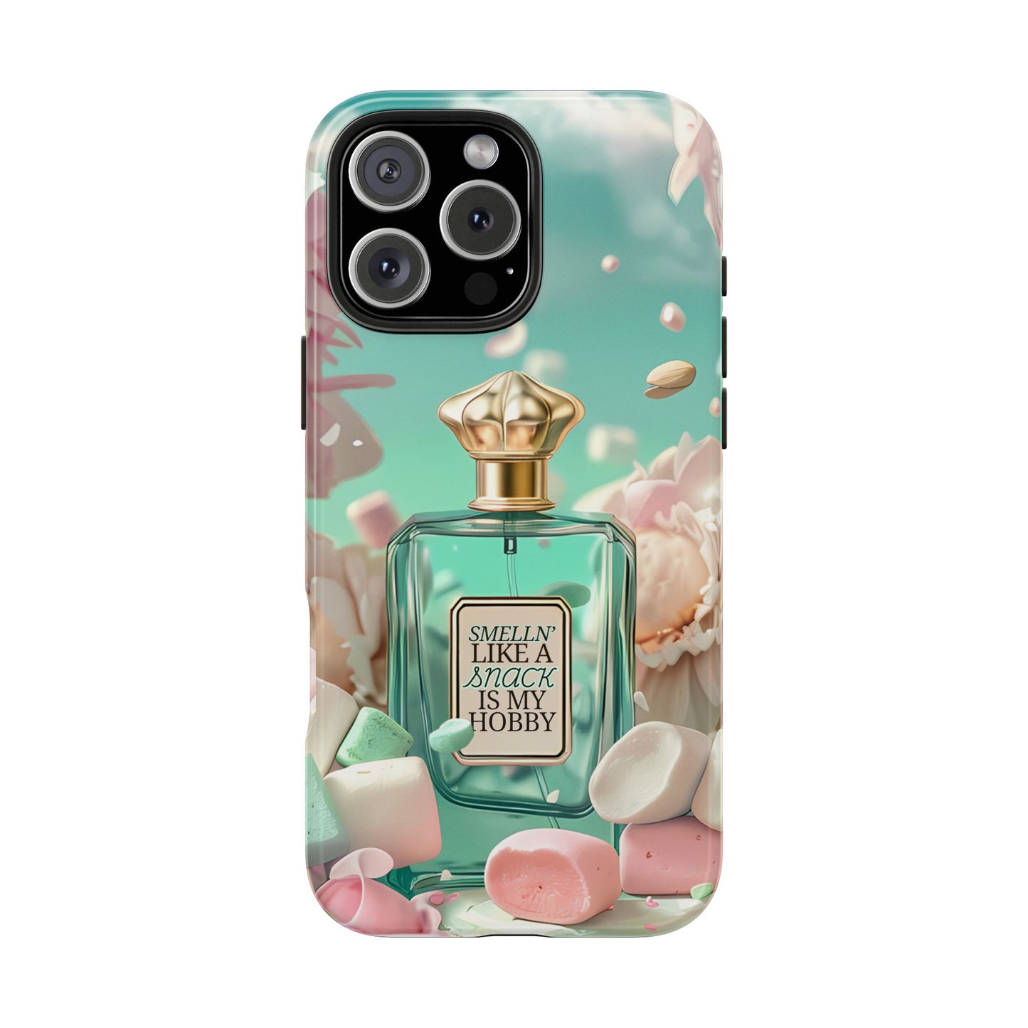 Perfume Marshmallow Phone Case iPhone Samsung "Smelln' Like A Snack Is My Hobby"