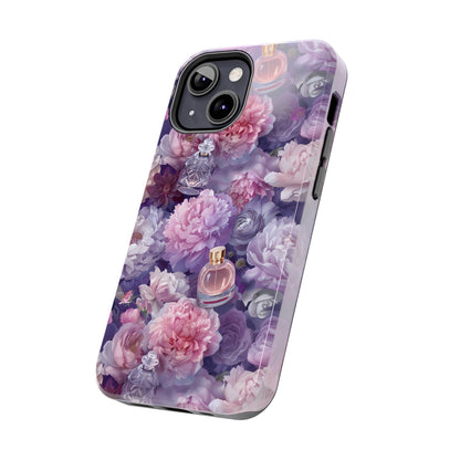 Vintage Floral Perfume Phone Case iPhone Samsung Purple Tough Case