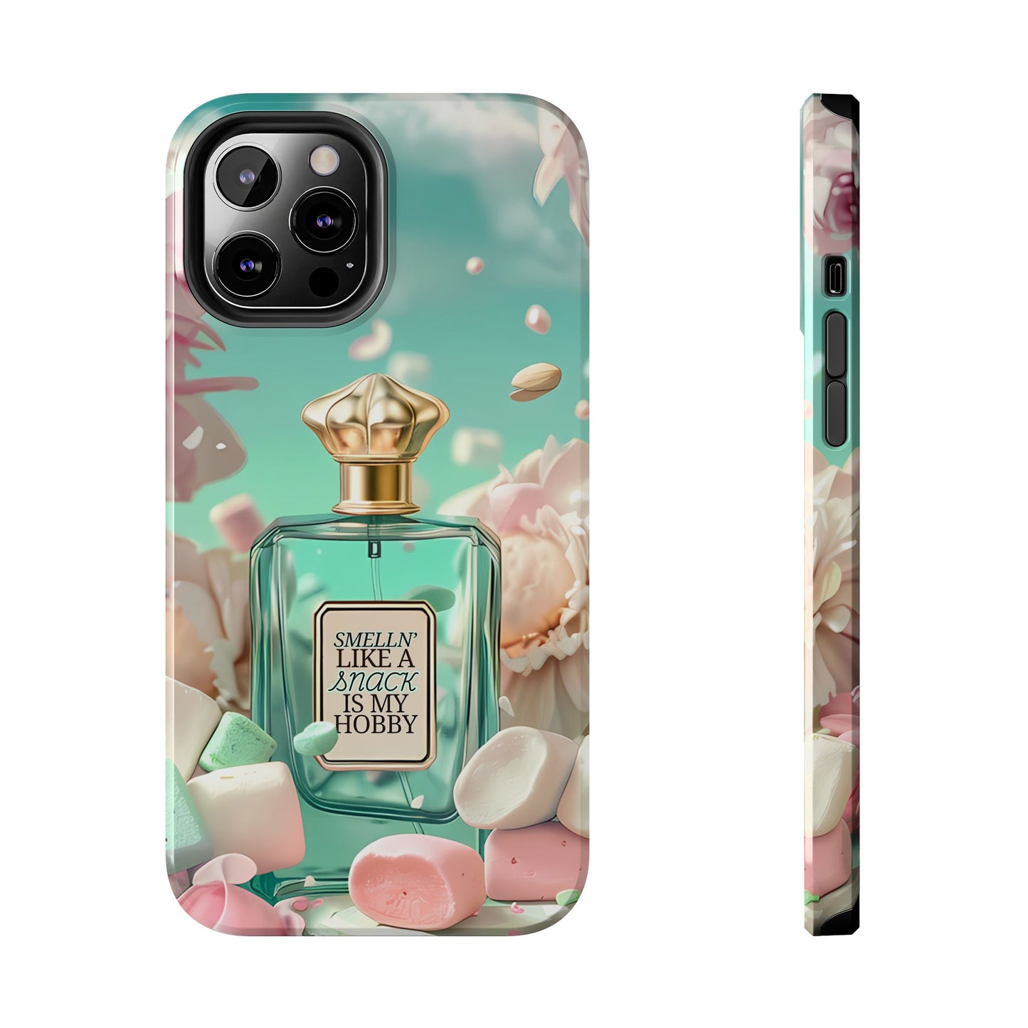 Perfume Marshmallow Phone Case iPhone Samsung "Smelln' Like A Snack Is My Hobby"